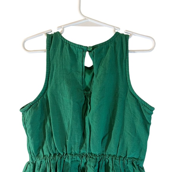 Old Navy Girls Green Dress Small 6-7 Sleeveless Embroidered Eyelet Flowy Summer - Picture 5 of 6